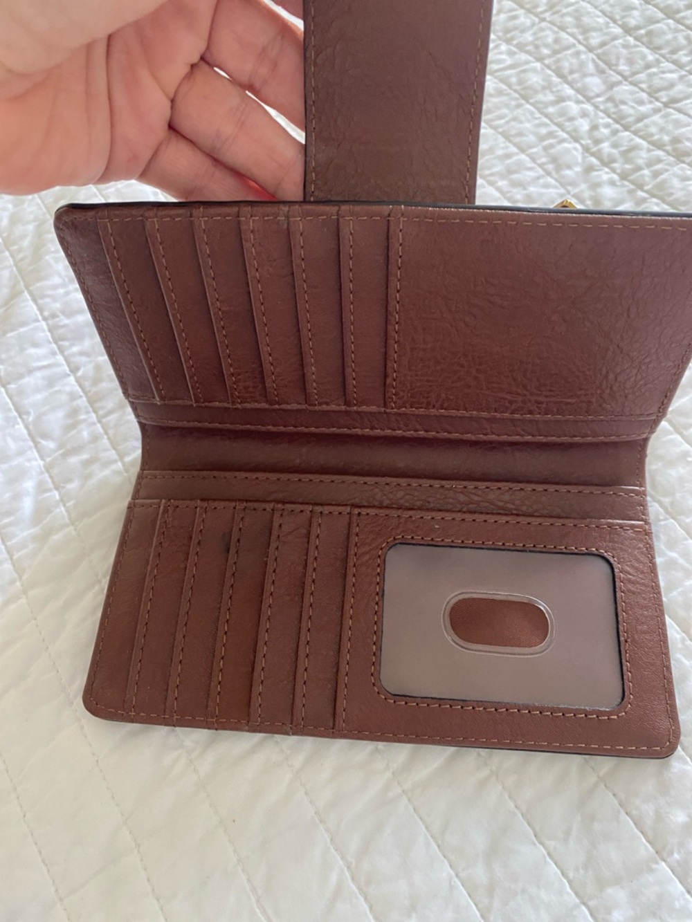 Fossil Saddle Brown Leather Snap Wallet - Picture 3 of 3